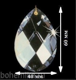 Хрустальная подвеска для люстры "Миндаль" средняя (505/2,5) Bydzov - фото 11061
