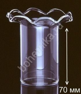 Декоративная стеклянная юбочка / плафон для люстры 70 мм Bydzov - фото 11850