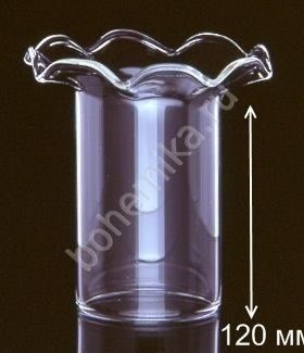 Декоративная стеклянная юбочка / плафон для люстры 120 мм Bydzov - фото 11853