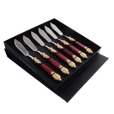 Набор столовых ножей для рыбы domus versaille gold (6 шт) - фото 12350