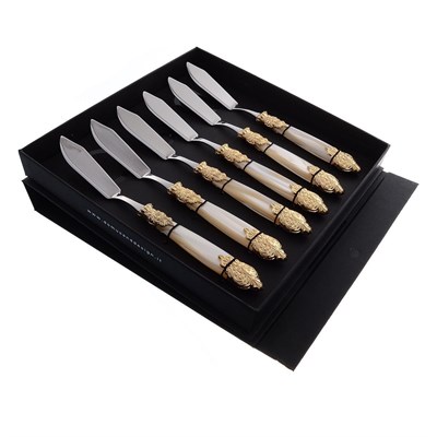 Набор столовых ножей для рыбы domus versaille gold (6 шт) - фото 12351