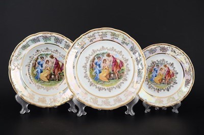 Набор тарелок Queen's Crown Мадонна Перламутр 18 предметов - фото 13014
