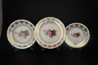 Набор тарелок Carlsbad Фредерика Роза перламутр 18 предметов - фото 13050