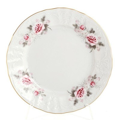 Набор тарелок Bernadotte Бледная роза, золото 17 см(6 шт) - фото 13118