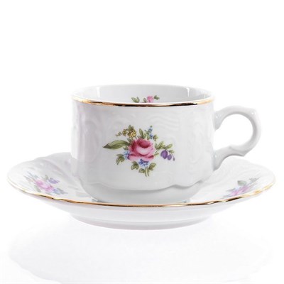 Набор чайных пар Bernadotte Полевой цветок 250 мл(6 пар) - фото 13206