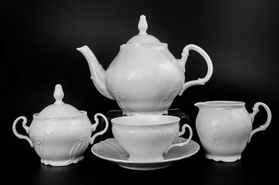 Чайный сервиз Bernadotte Недекорированный 6 персон 17 предметов - фото 13413