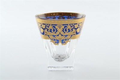 Набор стаканов для виски Astra Gold Natalia Golden Blue Decor 200мл(6 шт) - фото 13903