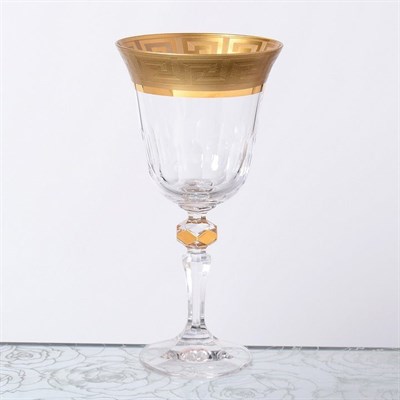 Набор бокалов для вина Bohemia Gold Костка матовая Кристина 220мл (6 шт) - фото 14151