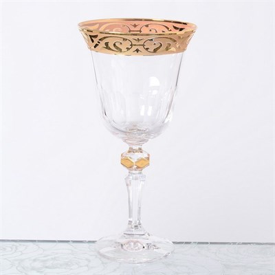 Набор бокалов для вина Bohemia Gold Махарадже Кристина 220мл (6 шт) - фото 14156