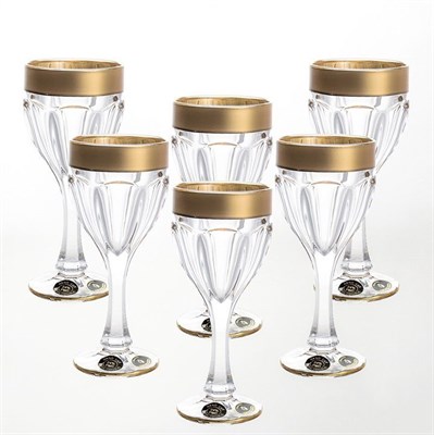 Набор бокалов для вина Bohemia Gold Сафари Gold 190 мл - фото 14171