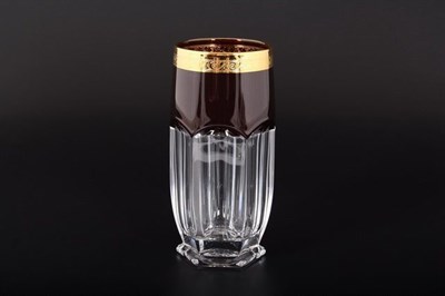 Набор стаканов для воды Bohemia Gold Сафари Рубин 300 мл(6 шт) - фото 14175