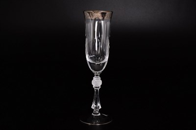 Набор фужеров под шампанское Crystalite Bohemia Джесси платина 200мл (6 шт) - фото 14468