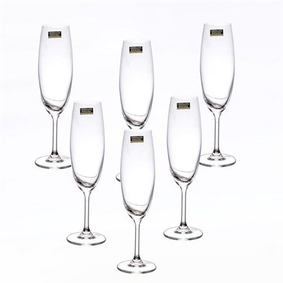 Набор бокалов для шампанского Crystalite Bohemia Milvus/Barbara 250 мл (6 шт) - фото 14563
