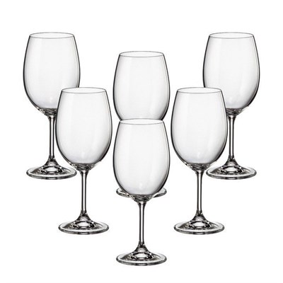 Набор бокалов для вина Crystalite Bohemia Sylvia/Klara 450 мл (6 шт) - фото 14616