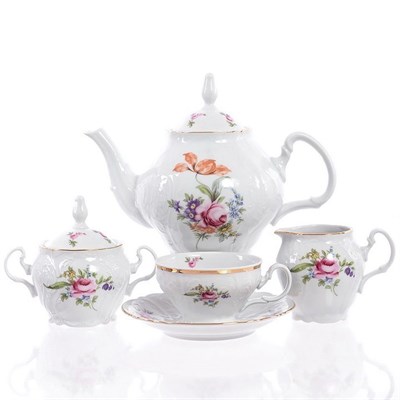 Чайный сервиз Bernadotte Полевой цветок 6 персон 17 предметов - фото 14781