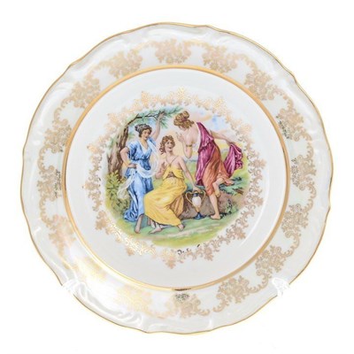 Набор тарелок глубоких Queen's Crown Мадонна Перламутр 23 см(6 шт) - фото 14852
