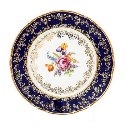 Набор тарелок Констанция Кобольт Полевой цветок 17см (6 шт) - фото 14939