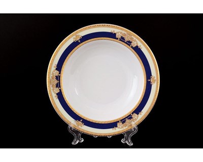 Набор тарелок глубоких Thun Яна Кобальтовая лента 22 см (6 шт) - фото 14984