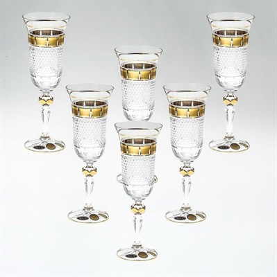 Набор фужеров для шампанского Bohemia Max Crystal 150 мл(6 шт) - фото 15118