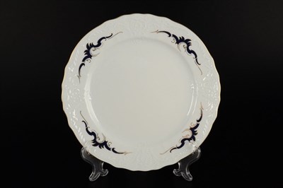 Набор тарелок Bernadotte Синие вензеля 21см (6 шт) - фото 15197