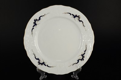 Набор тарелок Bernadotte Синие вензеля 25см (6 шт) - фото 15198