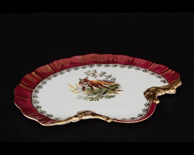 Блюдо ракушка Queen's Crown Охота красная 28 см - фото 15606
