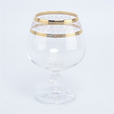 Набор бокалов для бренди Crystalex Bohemia Золотой Лист V-D 250 мл(6 шт) - фото 15881