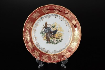 Набор тарелок Carlsbad Фредерика Охота Красная 21 см(6 шт) - фото 16268