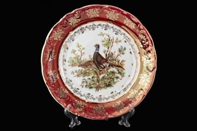 Набор тарелок Carlsbad Фредерика Охота Красная 25 см(6 шт) - фото 16269