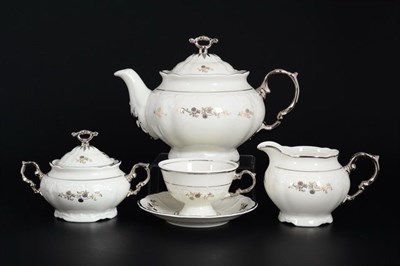 Чайный сервиз на 6 персон Thun Мария Луиза Ivory 17 предметов - фото 16383
