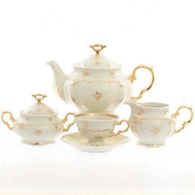Чайный сервиз Thun Мария Луиза Ivory 6 персон 17 предметов - фото 16391
