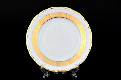 Набор тарелок Thun Мария Луиза золотая лента 19 см(6 шт) - фото 16402
