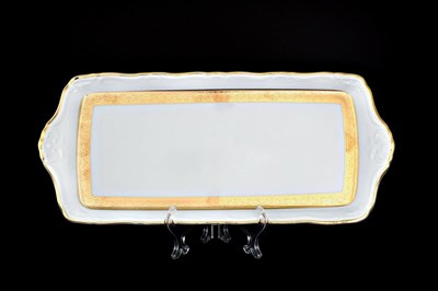 Поднос Thun Мария Луиза золотая лента 38 см - фото 16405