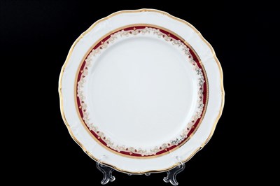Набор тарелок Thun Мария Луиза Красная лилия 27см (6 шт) - фото 16439