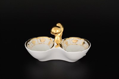Прибор для специй двойной Thun Менуэт Золотой орнамент - фото 16476