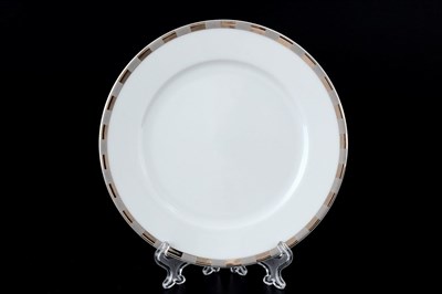 Набор тарелок Thun Опал платиновые пластинки 17 см(6 шт) - фото 16525