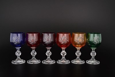 Набор бокалов для вина Цветной хрусталь 190мл(6 шт) - фото 16593