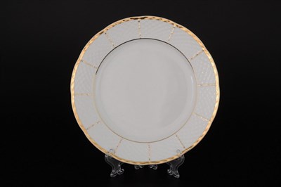 Набор тарелок Thun Менуэт обводка золото 21 см(6 шт) - фото 16958