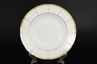 Набор глубоких тарелок Thun Менуэт Обводка золото 23см (6 шт) - фото 16960