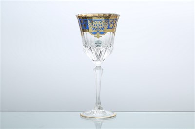 Набор бокалов для вина Astra Gold Natalia Golden Blue Decor 280мл (6 шт) - фото 17273