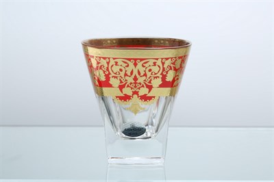 Набор стаканов для виски Astra Gold Natalia Golden Red Decor 270мл(6 шт) - фото 17290