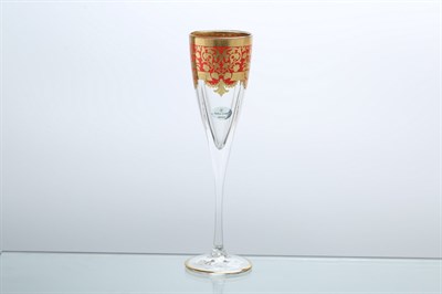 Набор фужеров для шампанского Astra Gold Natalia Golden Red Decor 170мл(6 шт) - фото 17294