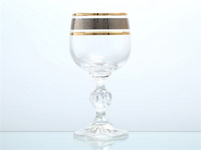 Набор бокалов для вина Bohemia Gold Панто Платина 150мл (6 шт) - фото 17340