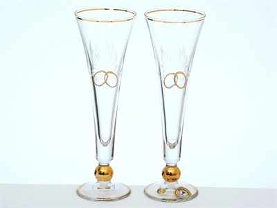 Свадебный набор из 2-х бокалов для шампанского"E-S" - фото 17706