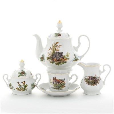 Чайный сервиз на 6 персон 17 предметов Leander Мэри-Энн Охота - фото 17942