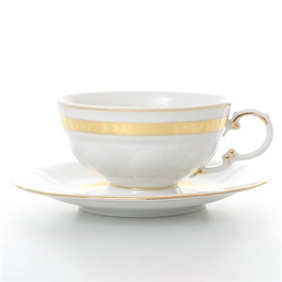 Набор чайных пар Leander Соната Золотая лента 200 мл (6 пар) - фото 17949