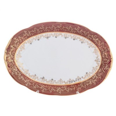 Блюдо овальное Sterne porcelan Красный лист 33 см - фото 18012