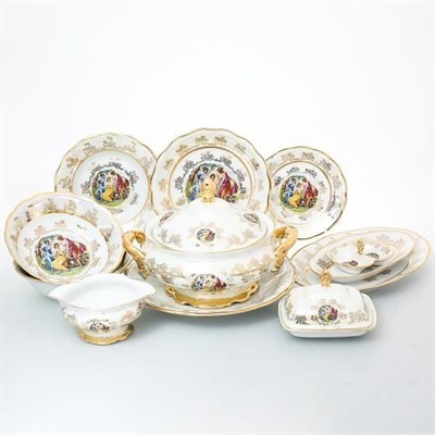 Столовый сервиз на 6 персон 27 предметов Мадонна Перламутр Sterne porcelan - фото 18032