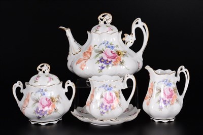 Чайный сервиз на 6 персон Корона Полевой цветок 15 предметов - фото 18578