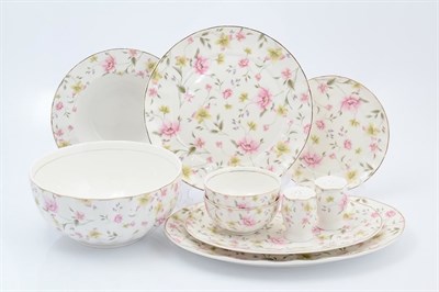 Столовый сервиз Royal Classics Розовые цветы  25 предметов - фото 18785